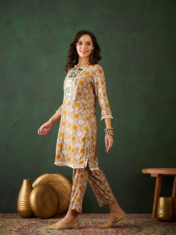 Printed Tunic With Trouser Co-Ords Set