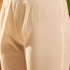 Floral Embroidered Pure Cotton Straight Kurta With Trousers & Dupatta