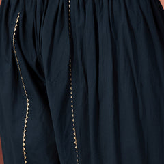 Floral Printed & Embroidered Kaftan With Trousers