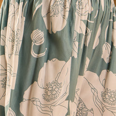 Floral Printed V-Neck Pure Cotton A-Line Kurta With Dhoti Pant