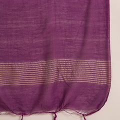 Purple Ombre Mirror Work Flared Kurta Set with Dupatta