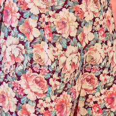 Multi Floral Printed Lapel Collar A-Line Kurta With Trouser Kurta Set