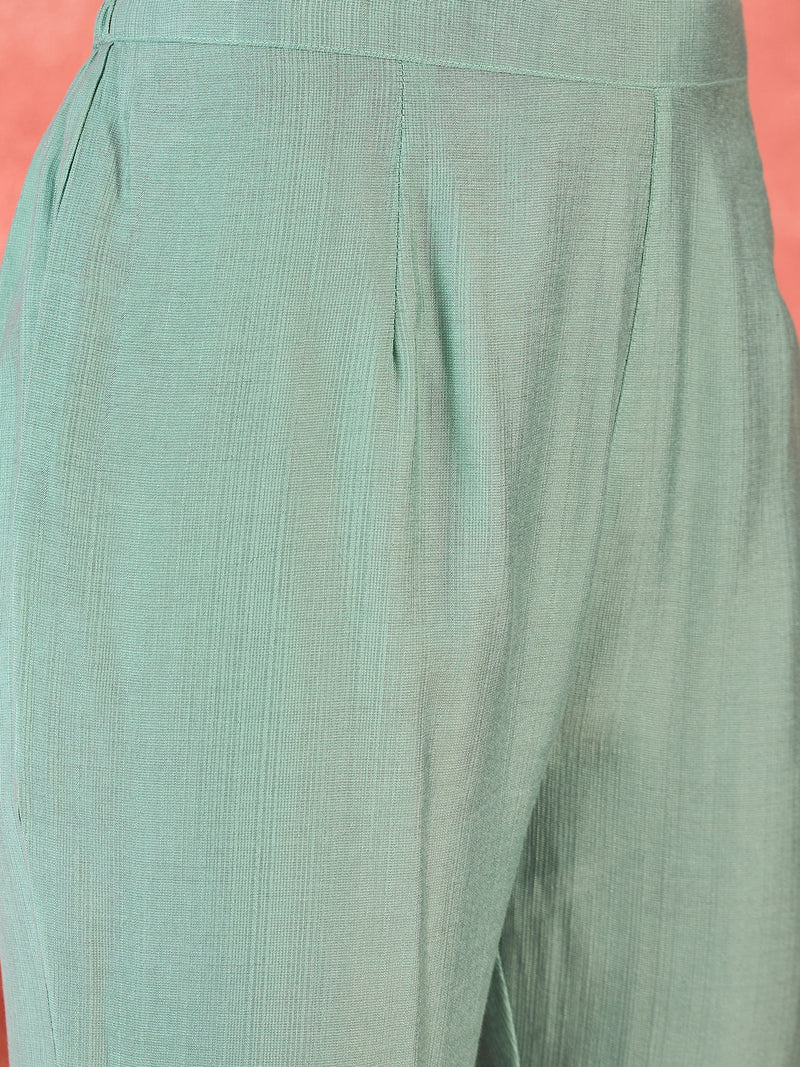Floral Embroidered Strappy Kurta Set with Dupatta