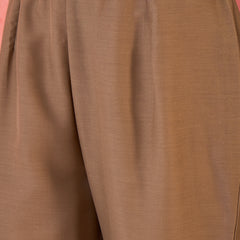 Brown Hand-Embroidered Straight Kurta Set