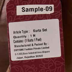 Brown Hand-Embroidered Straight Kurta Set