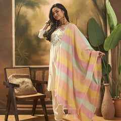 Embroidered Kurta & Trouser With Dupatta
