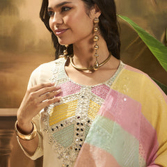 Embroidered Kurta & Trouser With Dupatta