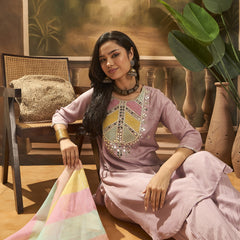 Embroidered Kurta & Trouser With Dupatta