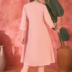 Pure Cotton Solid Straight Kurta With Trousers
