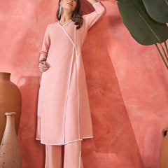 Pure Cotton Solid Straight Kurta With Trousers