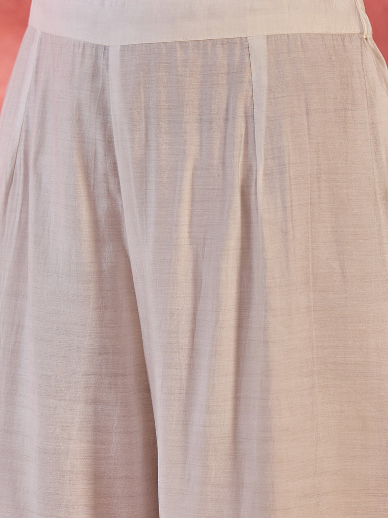 Floral Embroidered Straight Kurta With Trouser Kurta Set