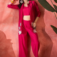 Floral Co-Ord Set with Embroidered Jacket