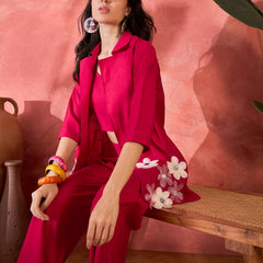 Floral Co-Ord Set with Embroidered Jacket