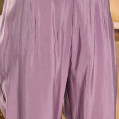 Floral Embroidered V-Neck Tunic With Pant Co-Ords Set