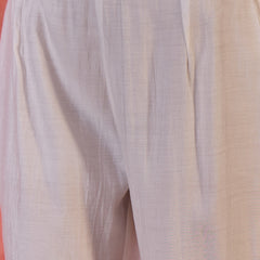 Floral Embroidered V-Neck Tunic With Pant Co-Ords Set