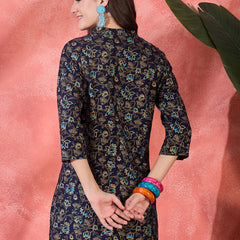 Floral Printed Straight Short Kurtis