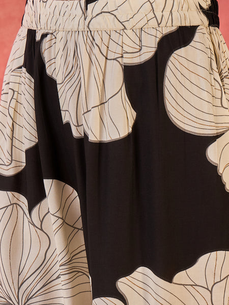 Floral Printed Straight Kurta With Trousers