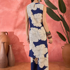 Floral Printed Straight Kurta With Trousers