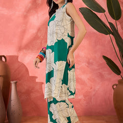 Floral Printed Straight Kurta With Trousers