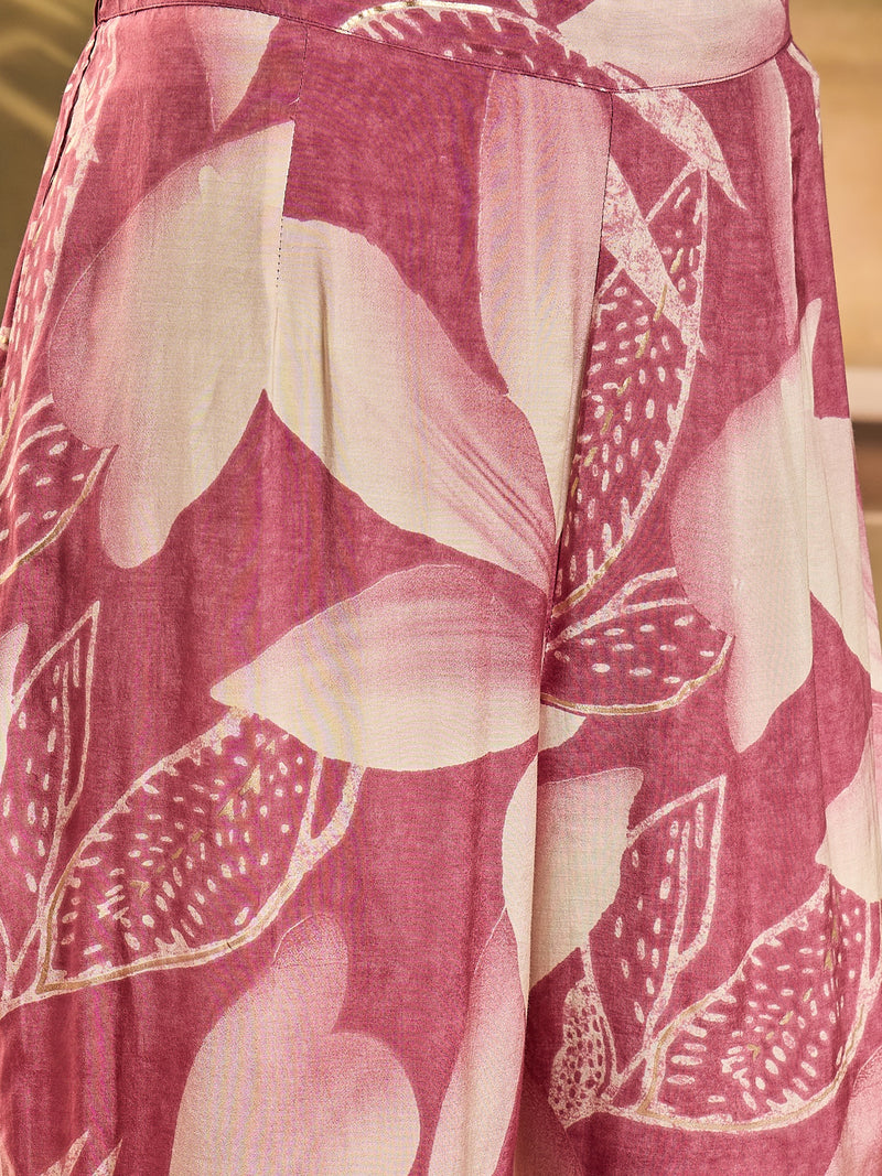 Floral Printed Top With Trouser Co-Ords Set