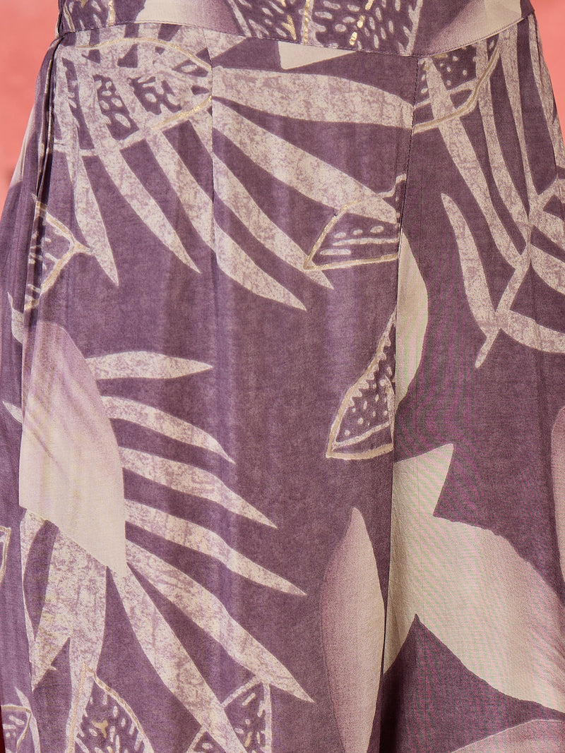 Floral Printed Top With Trouser Co-Ords Set