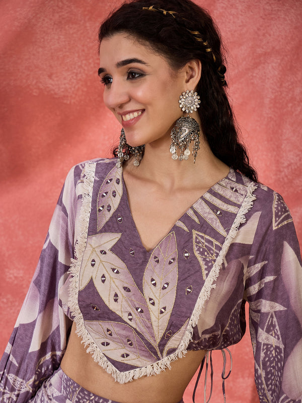 Floral Printed Top With Trouser Co-Ords Set