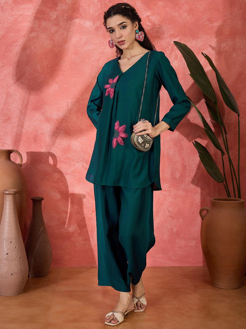 Patch Work Tunic and Trouser Co-Ords Set