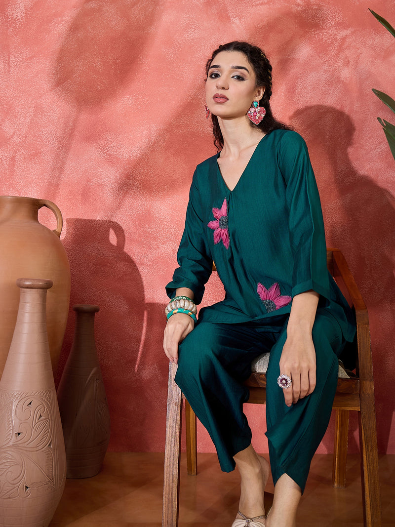 Patch Work Tunic and Trouser Co-Ords Set