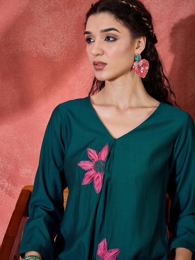 Patch Work Tunic and Trouser Co-Ords Set