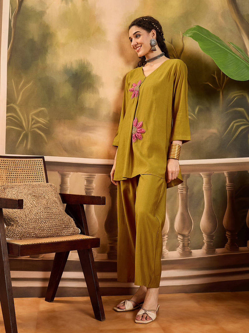 Patch Work Tunic and Trouser Co-Ords Set
