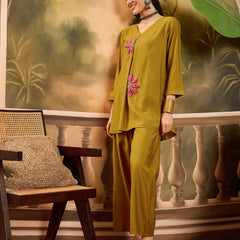 Patch Work Tunic and Trouser Co-Ords Set