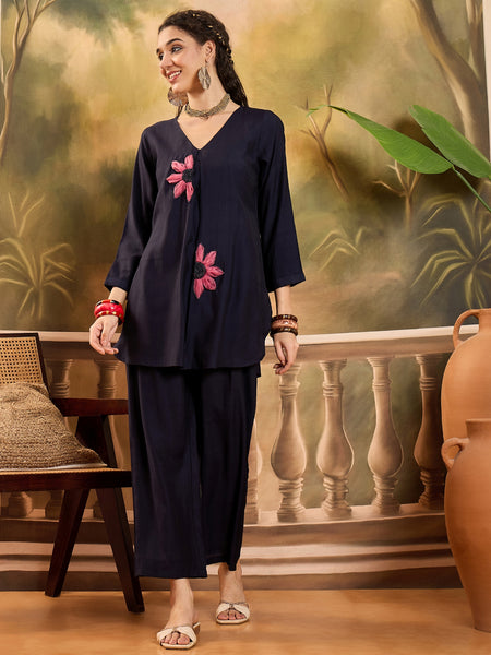 Patch Work Tunic and Trouser Co-Ords Set