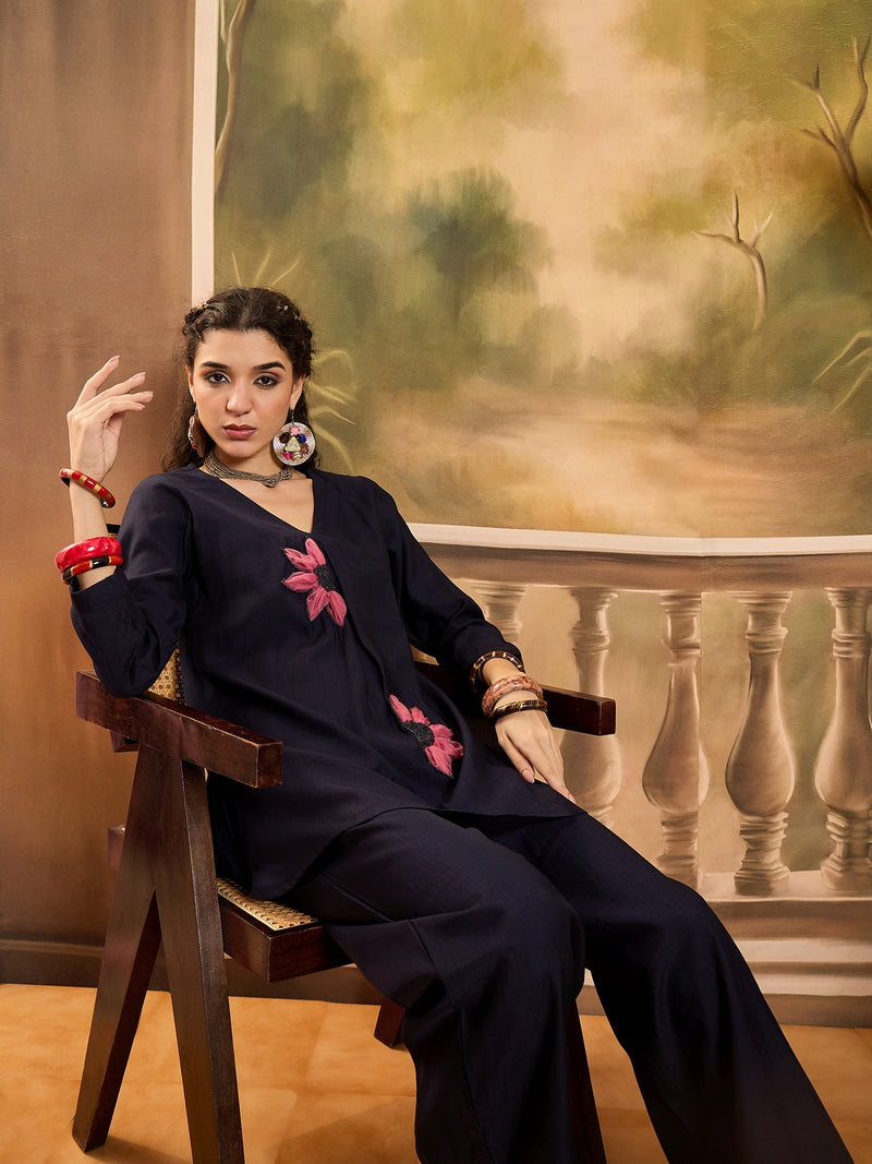 Patch Work Tunic and Trouser Co-Ords Set