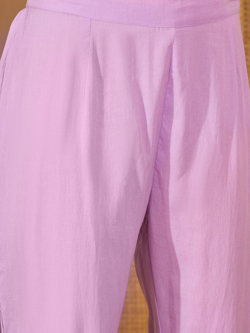 Pure Cotton Sholder Strap Straight Kurta With Pant & Dupatta Kurta Set