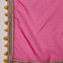 Floral Embroidered Straight Kurta With Trouser & Dupatta Kurta Set