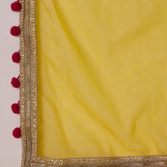 Floral Embroidered Straight Kurta With Trouser & Dupatta Kurta Set