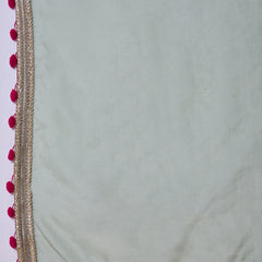 Floral Embroidered Straight Kurta With Trouser & Dupatta Kurta Set