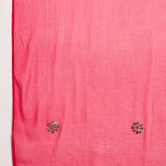 Fuchsia Floral Embroidered Straight Kurta With Trouser & Dupatta Kurta Set