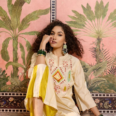 Embroidered Tunic With Sharara Co-Ords Set