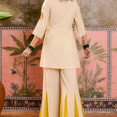 Embroidered Tunic With Sharara Co-Ords Set