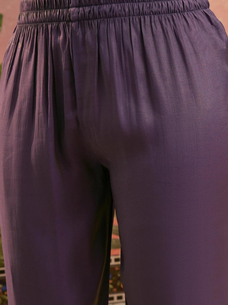 Floral Embroidered Tunic With Trouser Co-Ords Set