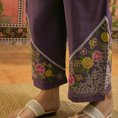 Floral Embroidered Tunic With Trouser Co-Ords Set