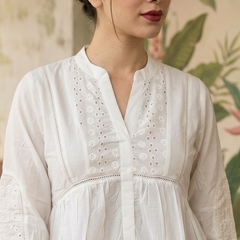 Ethnic Motifs Yoke Design Pure Cotton Short Kurti