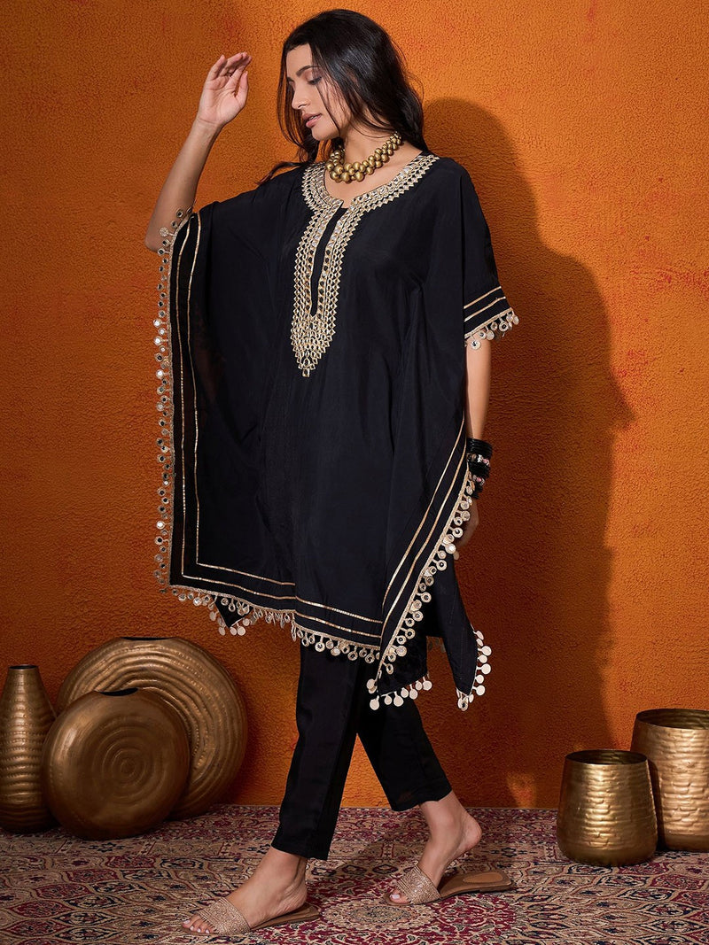 Embroidered Kurta With Trouser