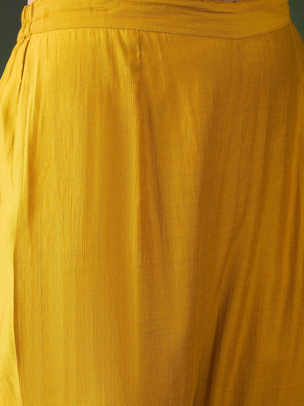 Paisley Embroidered  Anarkali Kurta & Trousers With Dupatta