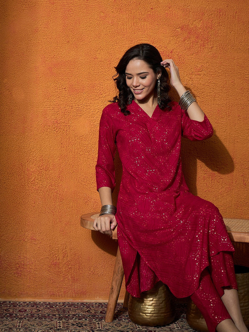 Women Printed Straight Kurta With Trouser
