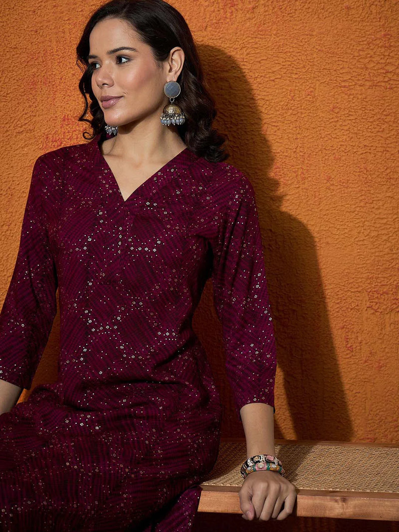 Women Printed Straight Kurta With Trouser