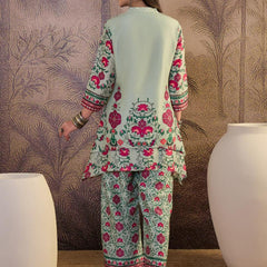 Floral Printed Cotton  Lining in Kurta With Pant Co-Ords