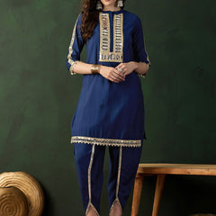 Embellished Mirror Work Tunic With Dhoti Pant Co-Ords