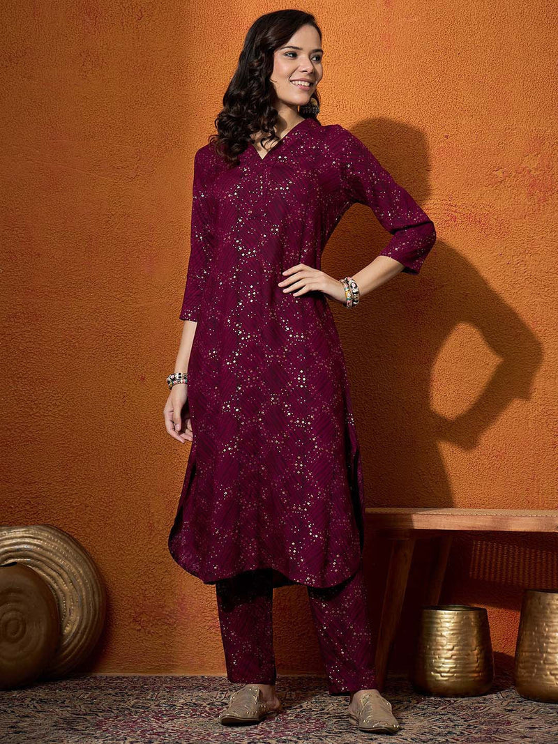 Women Printed Straight Kurta With Trouser